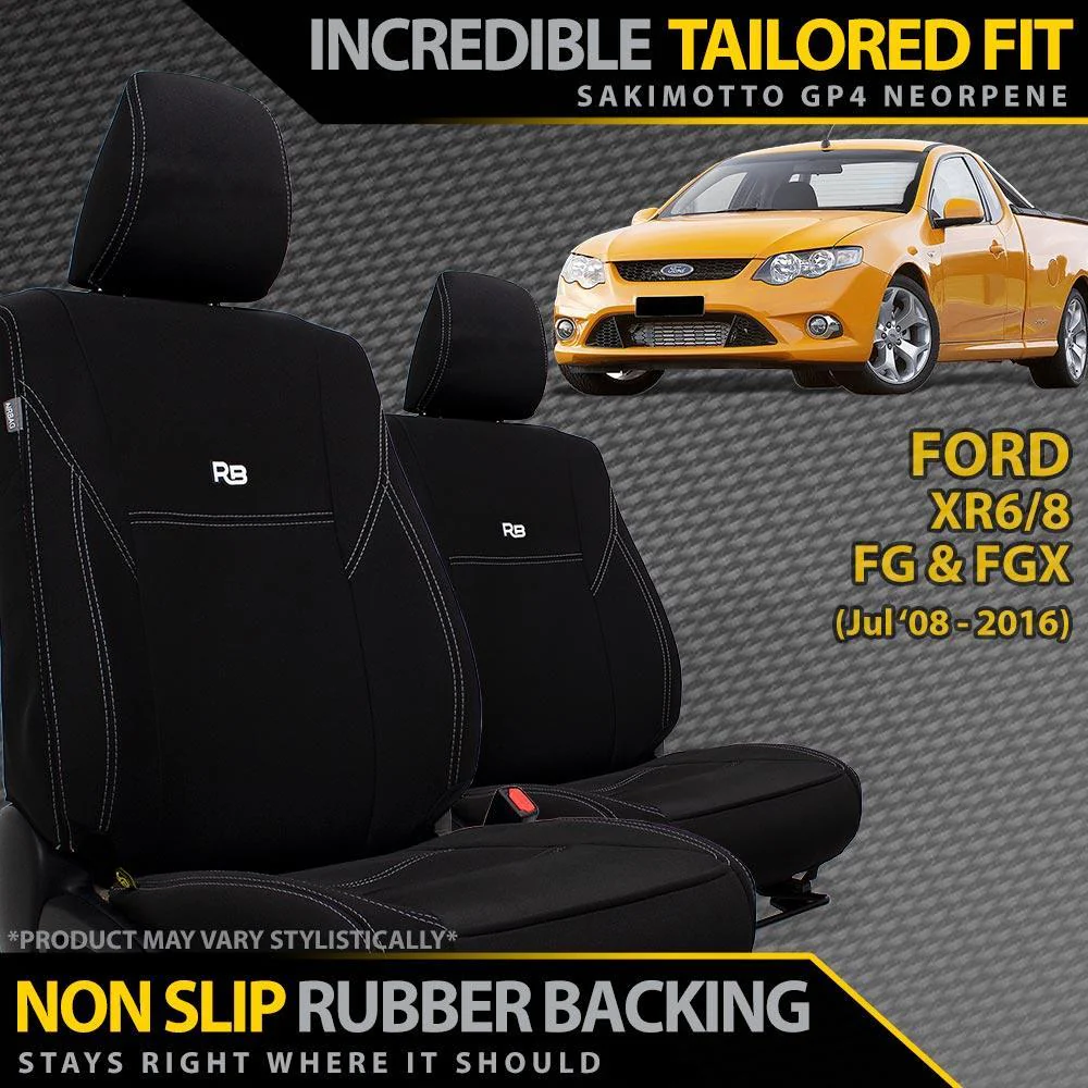 Ford Falcon - FG & FGX - GP4 Neoprene 2x Front Seat Covers (In Stock)