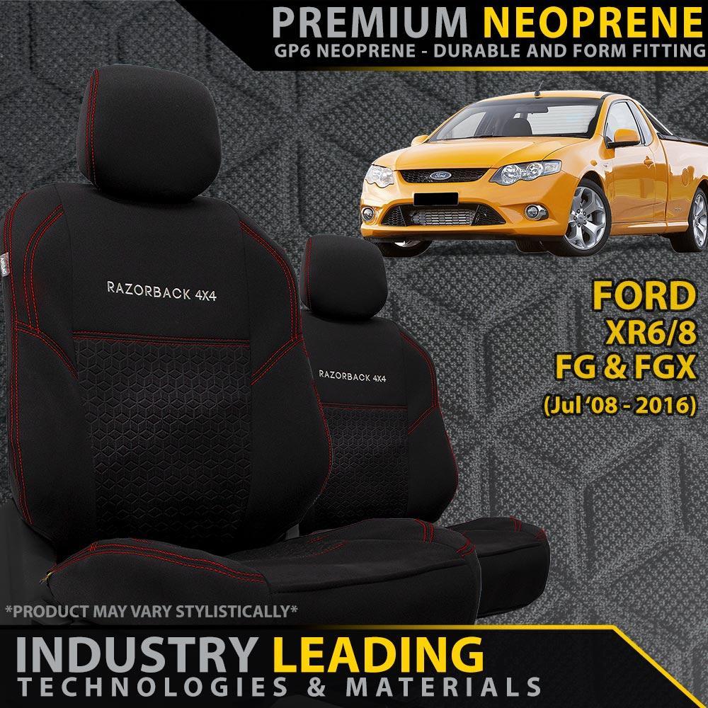 Ford Falcon - FG & FGX - GP6 Premium Neoprene 2x Front Seat Covers (Made to Order)