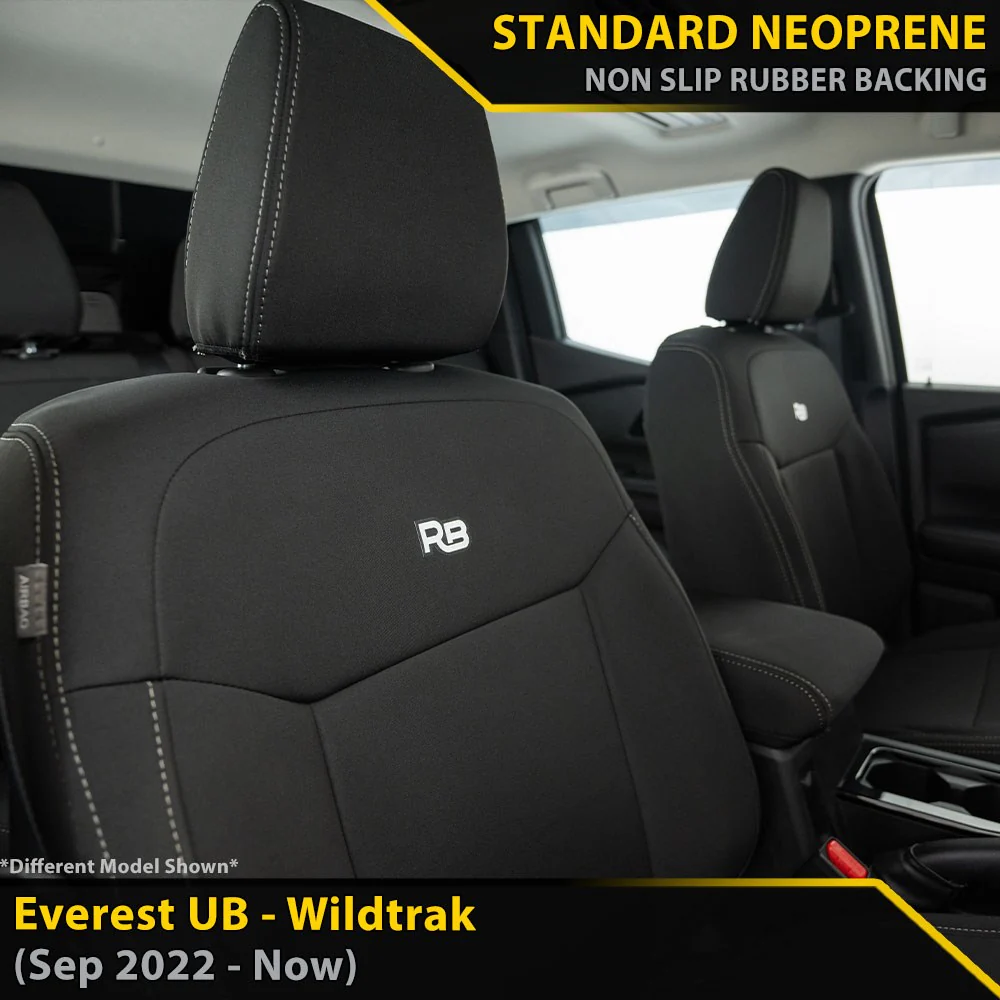 Ford Next-Gen Everest UB - Wildtrak - GP4 Neoprene 2x Front Row Seat Covers (In Stock)