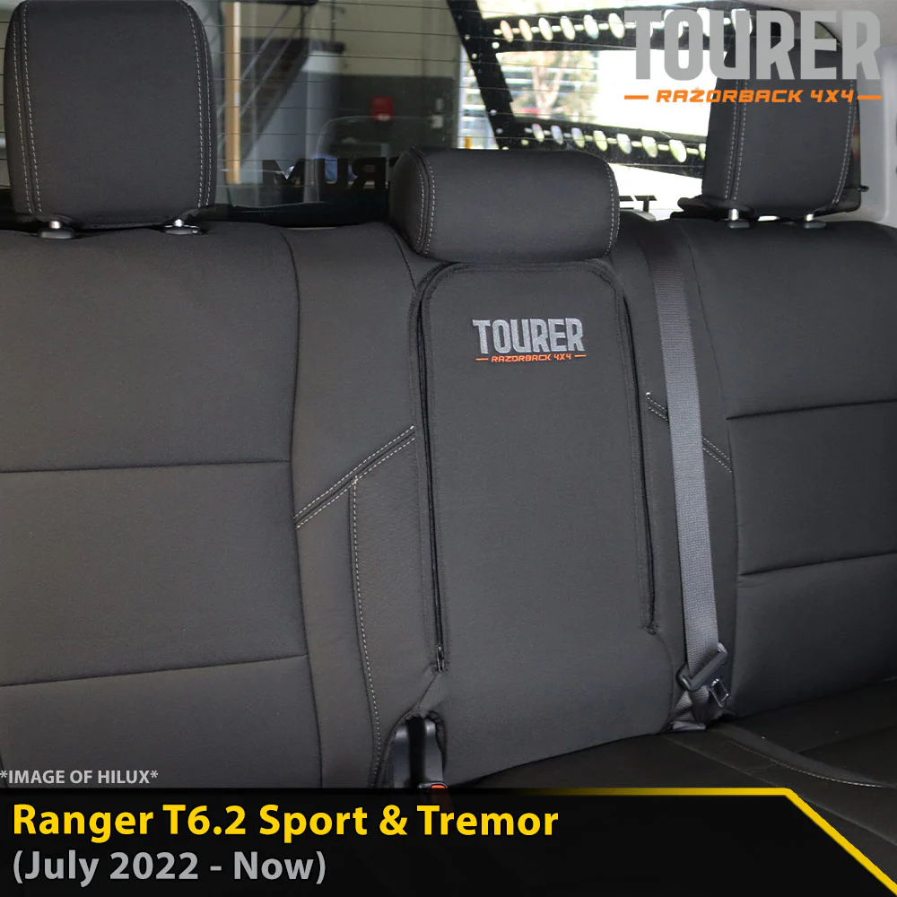 Ford Next-Gen Ranger T6.2 - Sport & Tremor - GP9 Tourer Rear Row Seat Covers (In Stock)