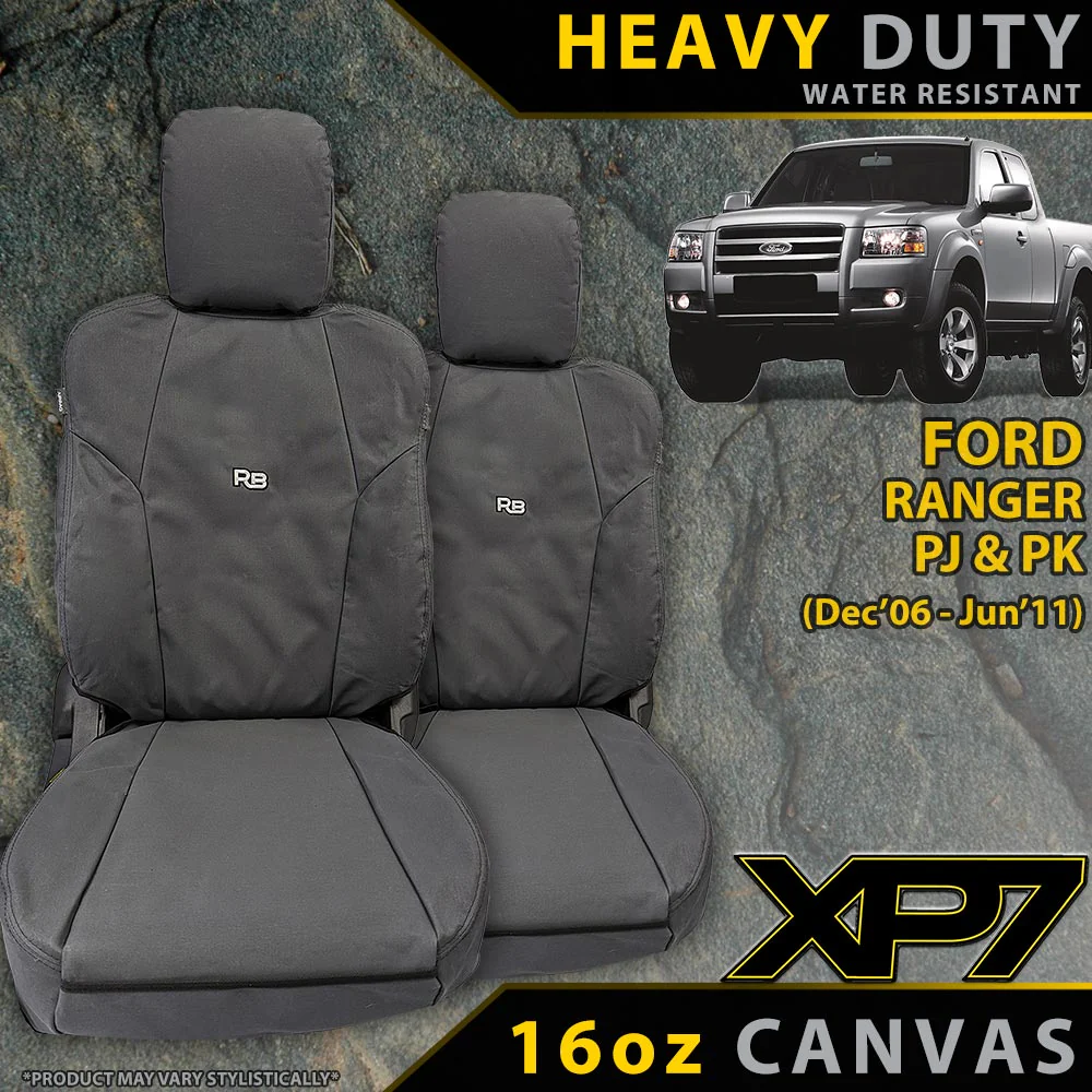 Ford Ranger PJ/PK - XP7 Heavy-Duty Canvas 2x Front Seat Covers (Made to Order)