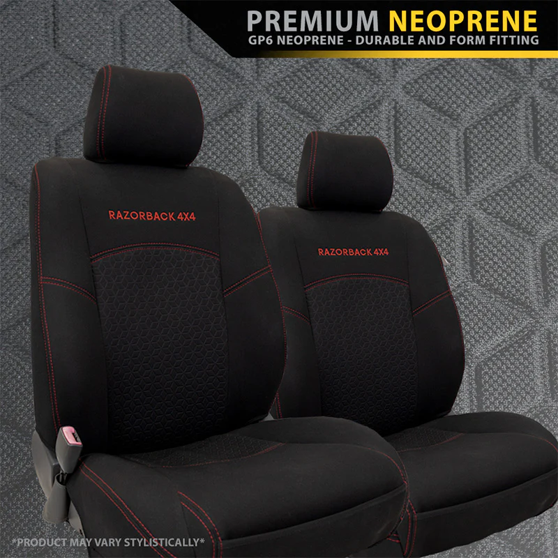 Ford Ranger PX I - GP6 Premium Neoprene 2x Front Seat Covers (Made to Order)