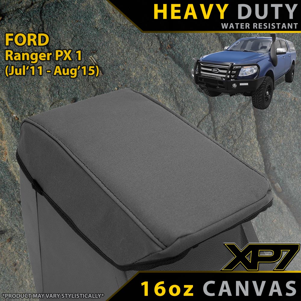 Ford Ranger PX I - XP7 Heavy-Duty Canvas Console Lid Cover (Made to Order)