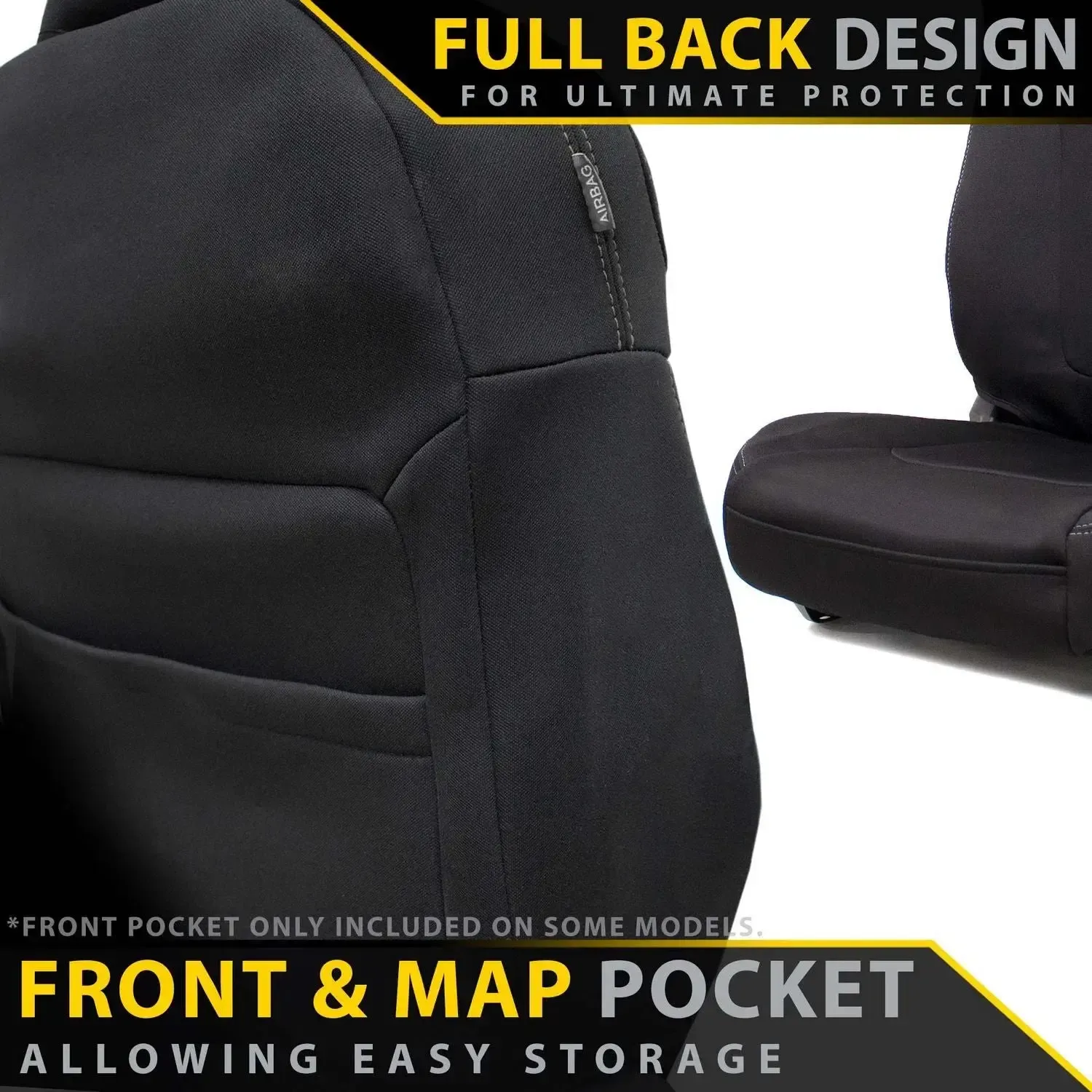 Ford Ranger PX II & PX III - GP4 Neoprene 2x Front Seat Covers (Available) - Image 6