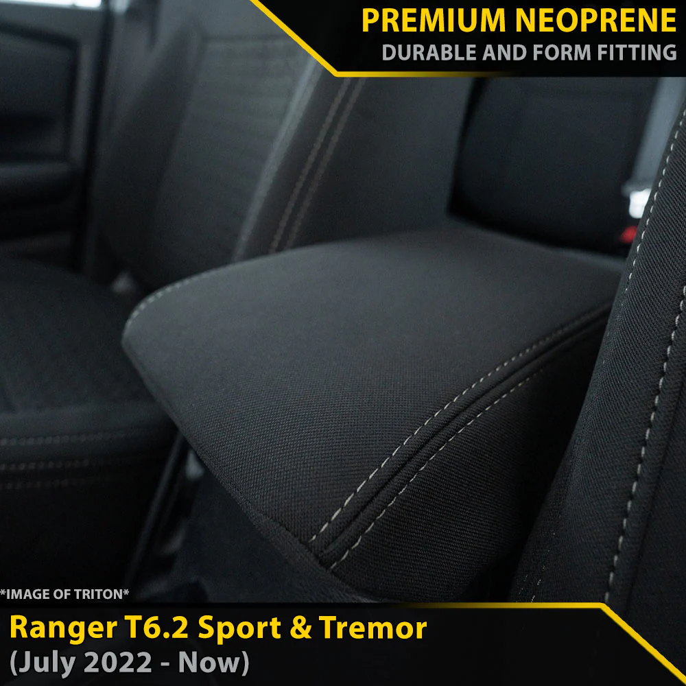 Ford Next-Gen Ranger T6.2 - Sport & Tremor - GP6 Premium Neoprene Console Lid Cover (Available)