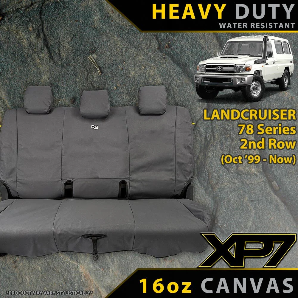 Toyota Landcruiser 78 Series - XP7 Heavy-Duty Canvas Rear Row Seat Covers (Made to Order)