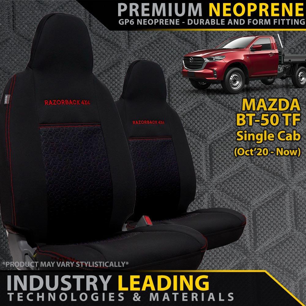 Mazda BT-50 TF - Single Cab - GP6 Premium Neoprene 2x Front Seat Covers (Made to Order)