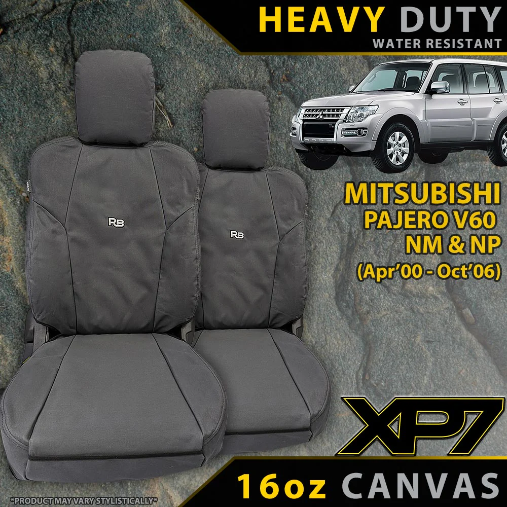 Mitsubishi Pajero V60 - XP7 Heavy-Duty Canvas 2x Front Seat Covers (Made to Order)