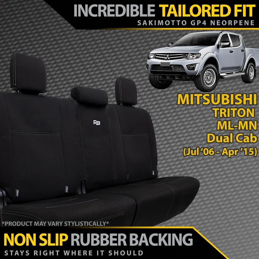 Mitsubishi Triton MN/ML - GP4 Neoprene Rear Row Seat Covers (Made to Order)