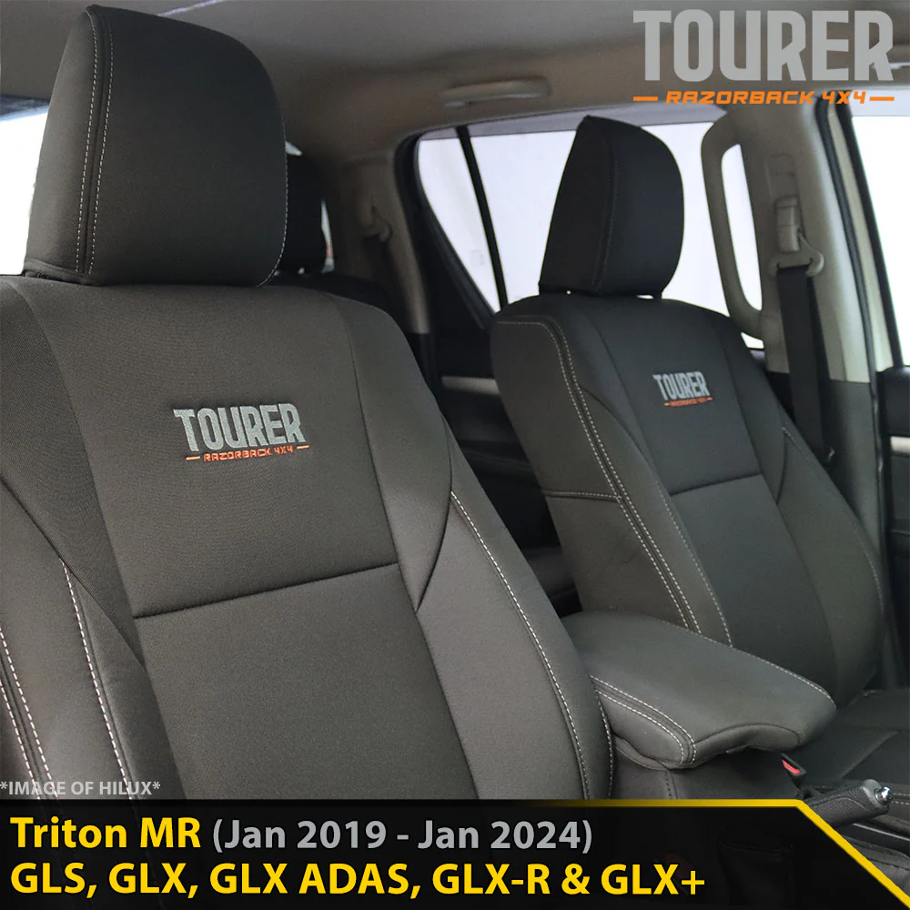 Mitsubishi Triton MR - GP9 Tourer 2x Front Row Seat Covers (In Stock)