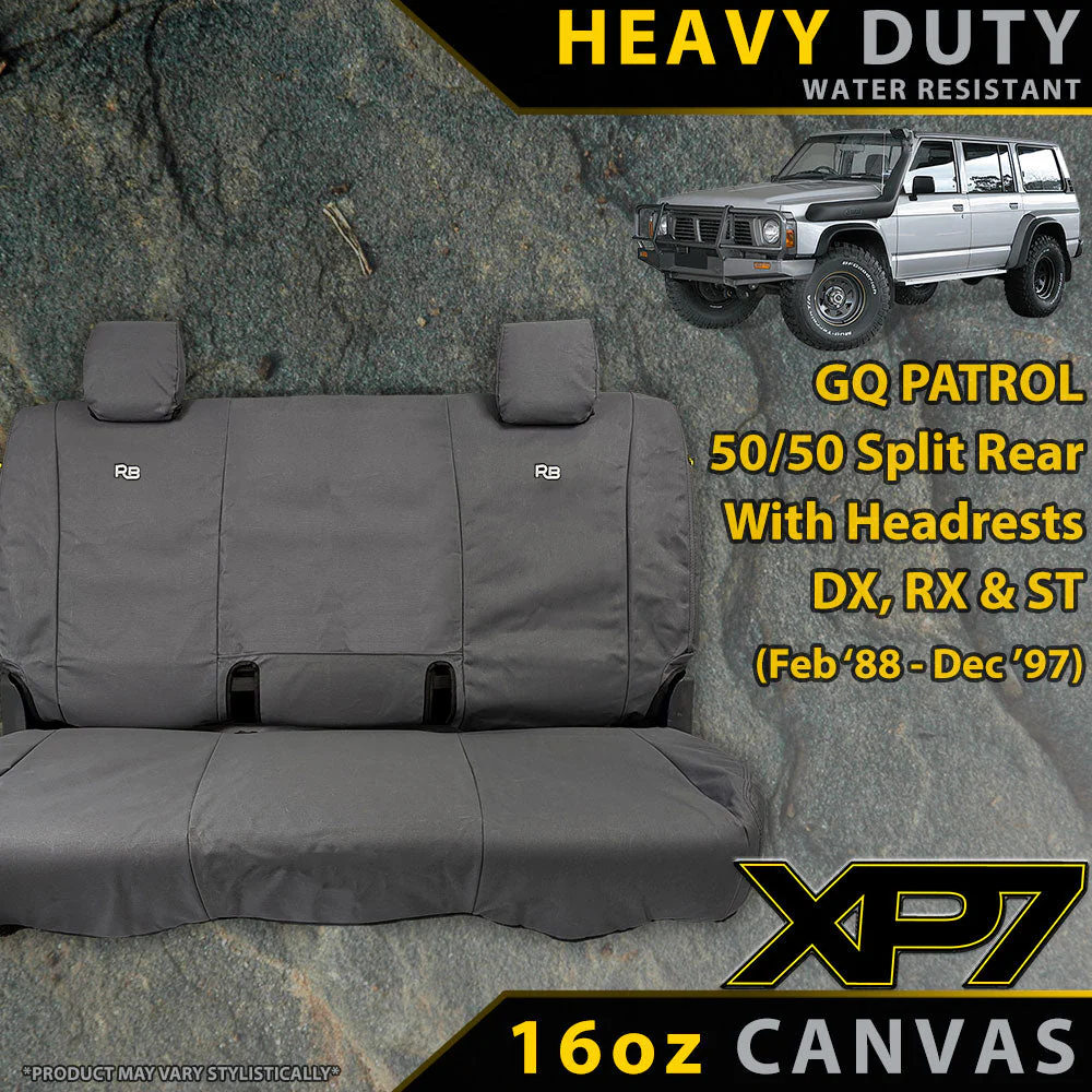 Nissan Patrol GQ - XP7 Heavy-Duty Canvas Rear Seat Covers - 50/50 Split (Made to Order)