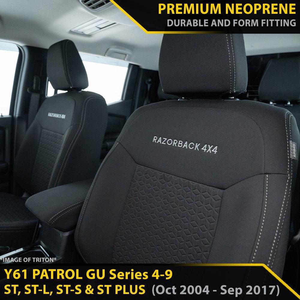 Nissan Patrol GU Y61 Wagon - Series 4 to 9 - ST, ST-L & ST Plus - GP6 Premium Neoprene 2x Front Seat Covers (Available)