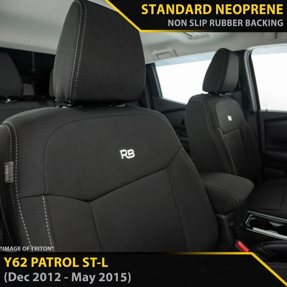 Nissan Patrol Y62 - ST-L - GP4 Neoprene 2x Front Row Seat Covers (In Stock)
