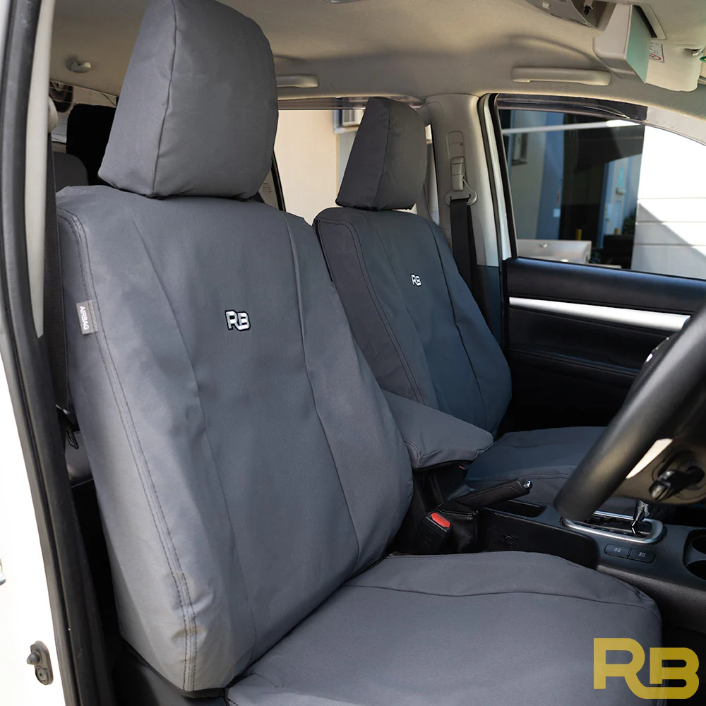 Toyota Hilux 8th Gen 48V V-Active (Cloth Seats) - SR & SR5 - XP7 Heavy-Duty Canvas 2x Front Seat Covers (Available)