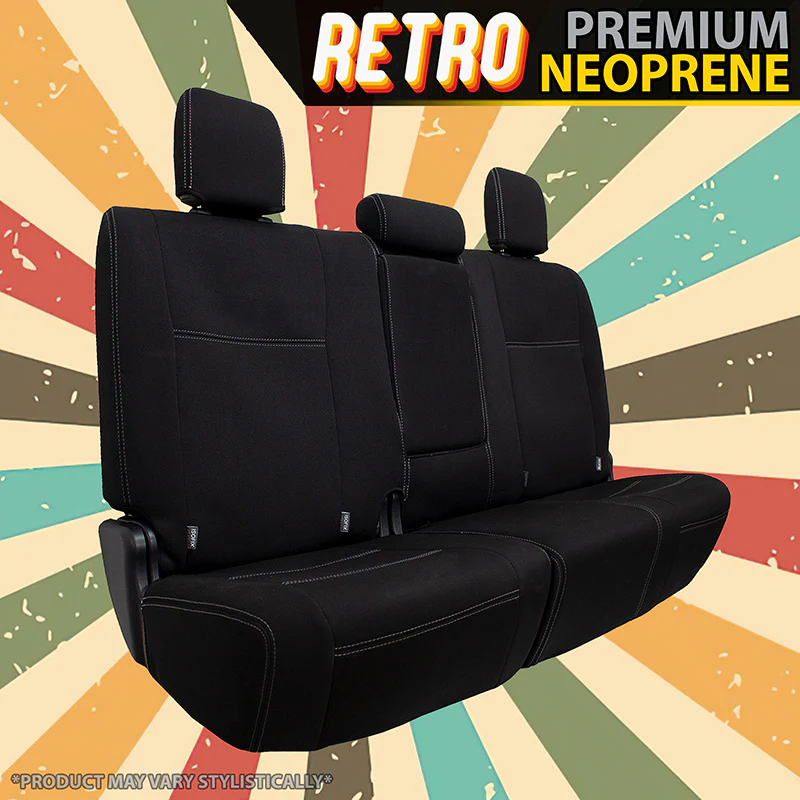 Toyota Hilux 8th Gen - Retro Premium Neoprene Rear Row Seat Covers (In Stock) - Image 4