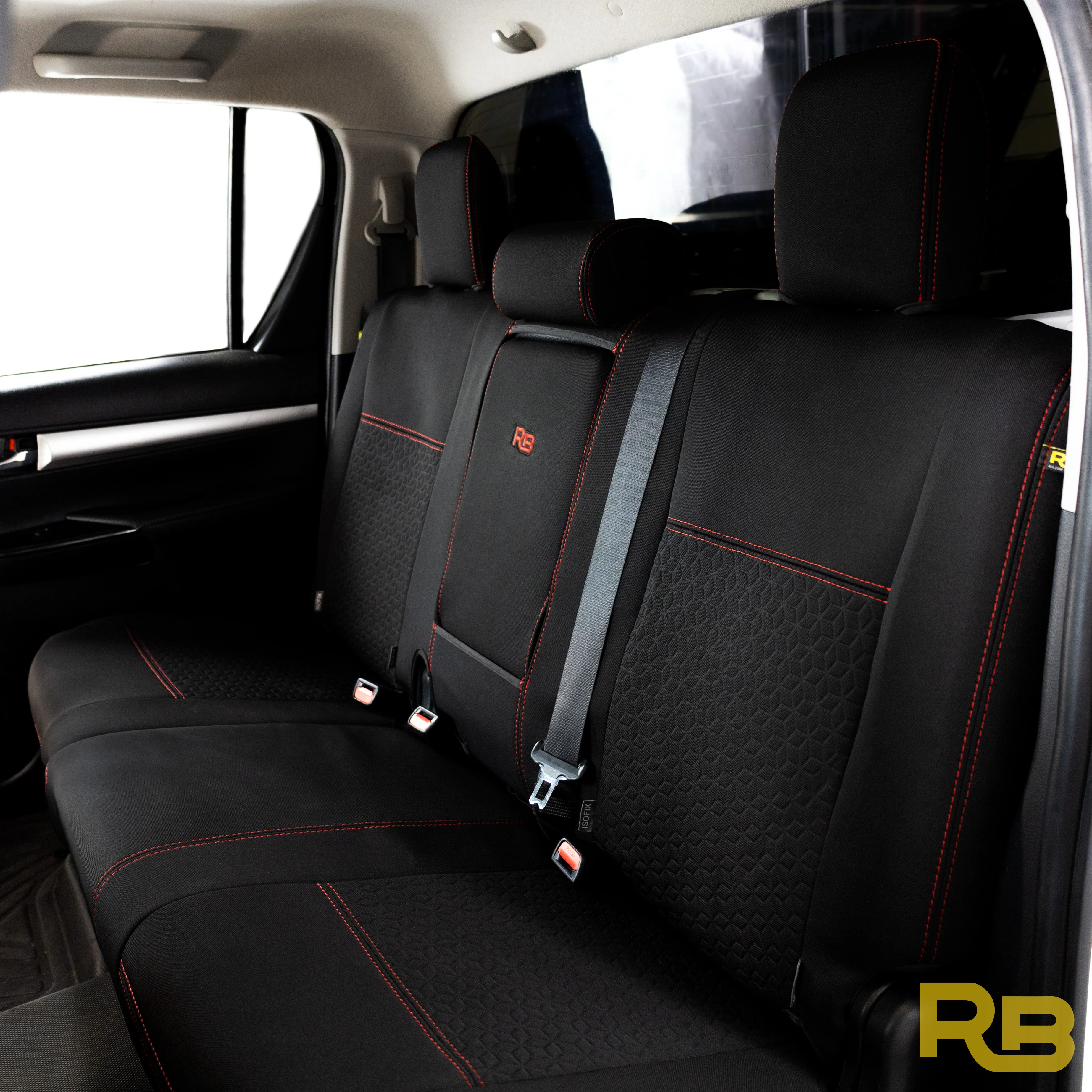 Toyota Hilux 8th Gen - Dual Cab - GP6 Premium Neoprene Rear Row Seat Covers (Available)