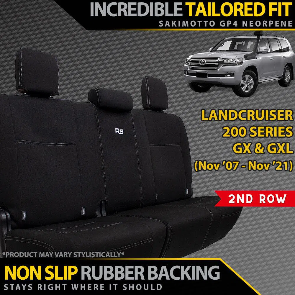 Toyota Landcruiser 200 Series - GX & GXL - GP4 Neoprene 2nd Row Seat Covers (Made to Order)
