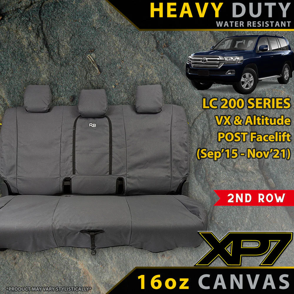 Toyota Landcruiser 200 Series - VX, Altitude & Sahara (Sep 2015+) - XP7 Heavy-Duty Canvas 2nd Row Seat Covers (Made to Order)