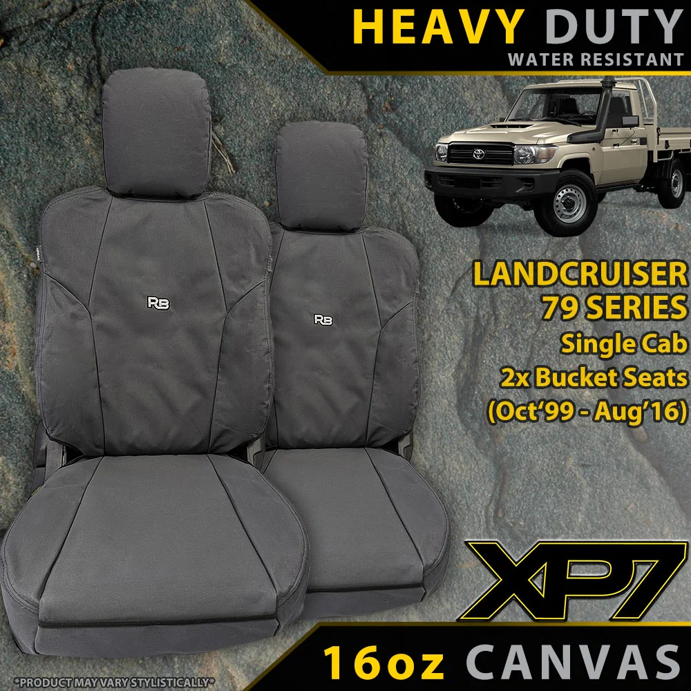 Toyota Landcruiser 79 Series - Single Cab with 2x Bucket Seats - XP7 Heavy-Duty Canvas Front Seat Covers (Available)