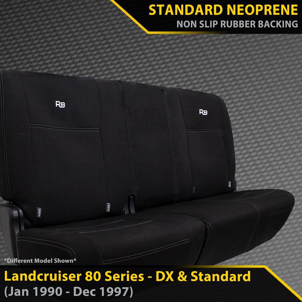 Toyota Landcruiser 80 Series - DX & Standard -  GP4 Neoprene 2nd Row Seat Covers - 100% Bench (Made to Order)