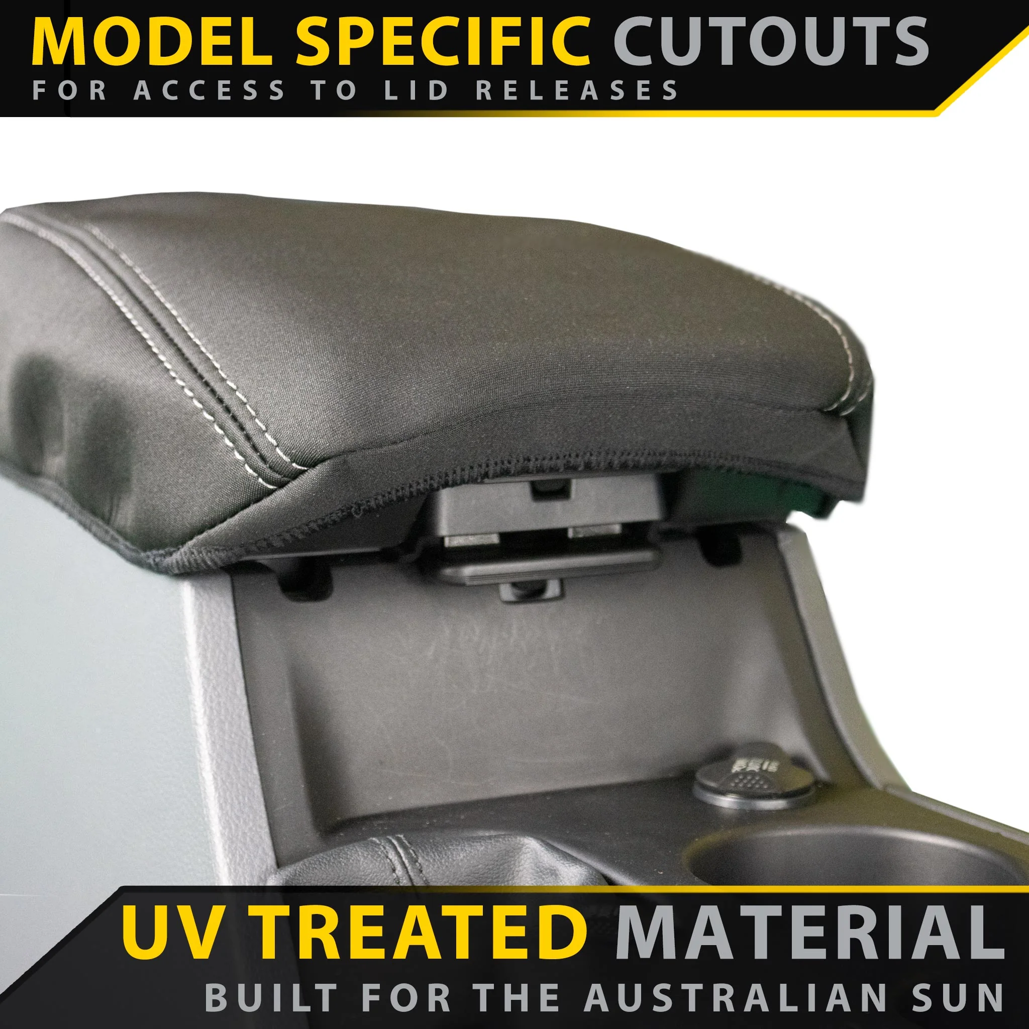 Toyota Prado 150 - GP6 Premium Neoprene Console Lid Cover (Made to Order) - Image 2